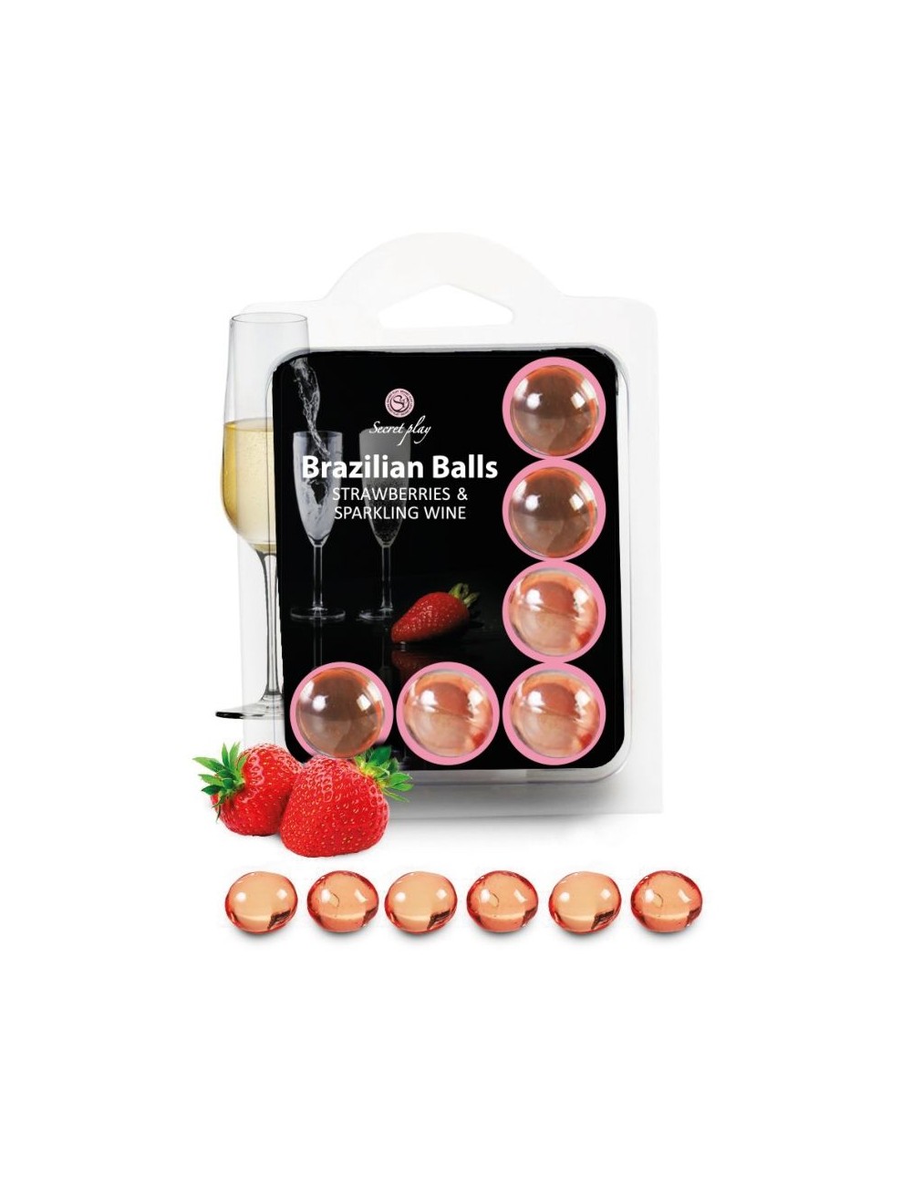 SECRETPLAY SET 6 BRAZILIANS BALLS FRESAS CON CAVA SECRETPLAY SET 6 BRAZILIANS BALLS FRESAS CON CAVA