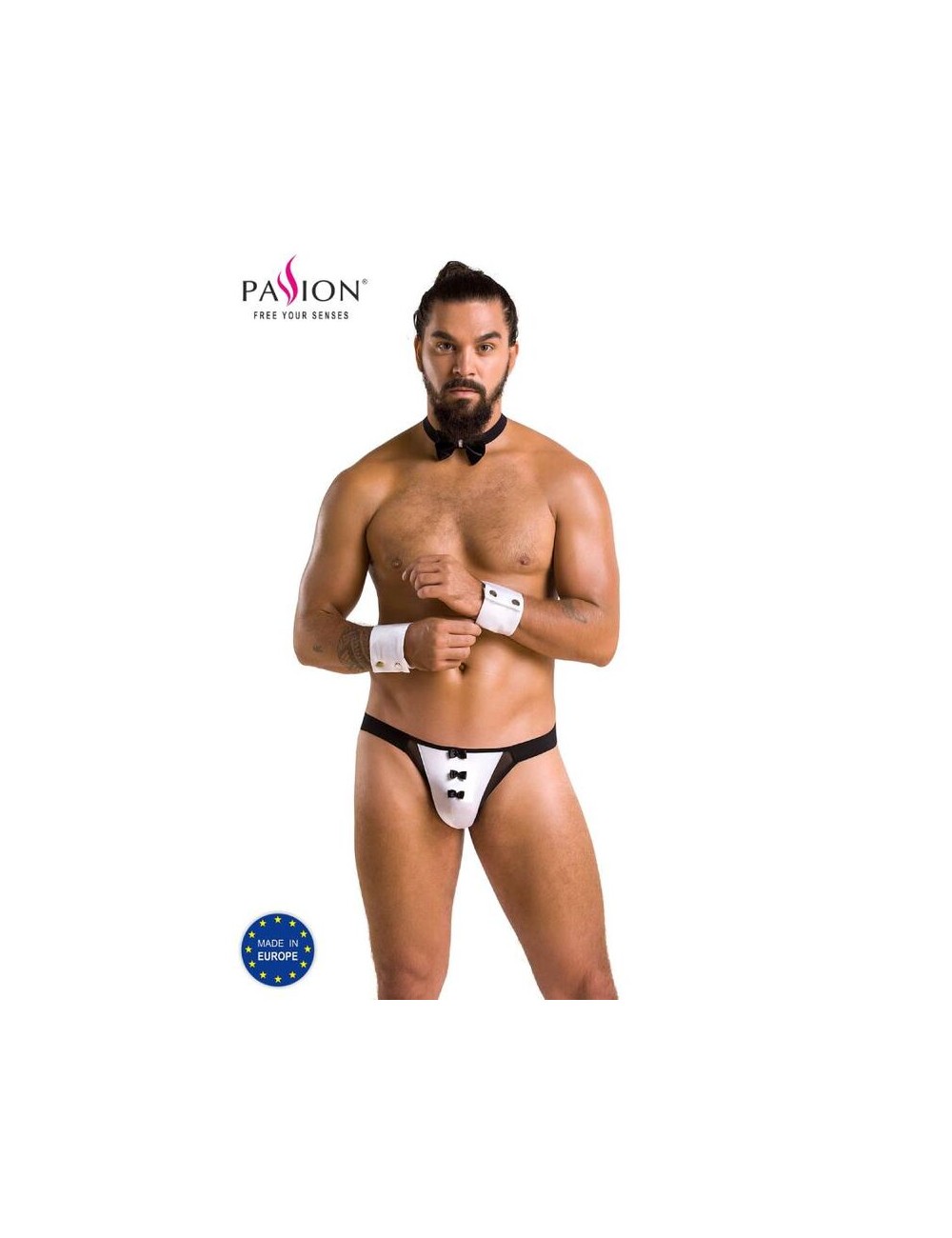 PASSION 036 SLIP ALFROJO NEGRO S/M