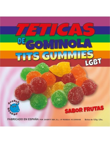 DIABLO GOLOSO - TETICAS DE GOMINOLA AZUCAR SURTIDAS LGTB /es/pt/en/fr/it/
