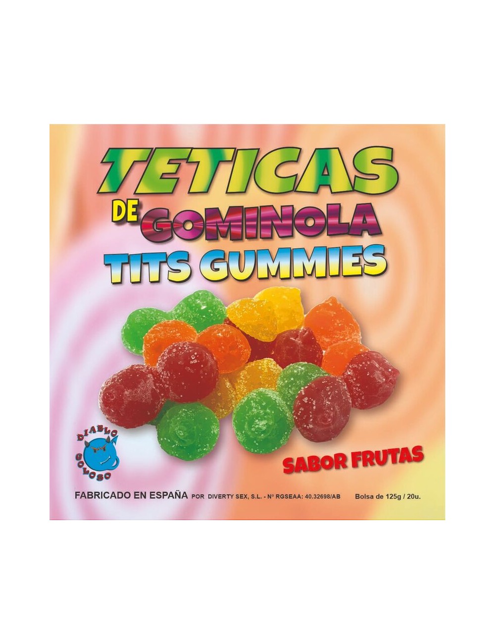 DIABLO GOLOSO - TETICAS DE GOMINOLA SURTIDAS AZUCAR /es/pt/en/fr/it/ DIABLO GOLOSO - TETICAS DE GOMINOLA SURTIDAS AZUCAR /es/pt/en/fr/it/