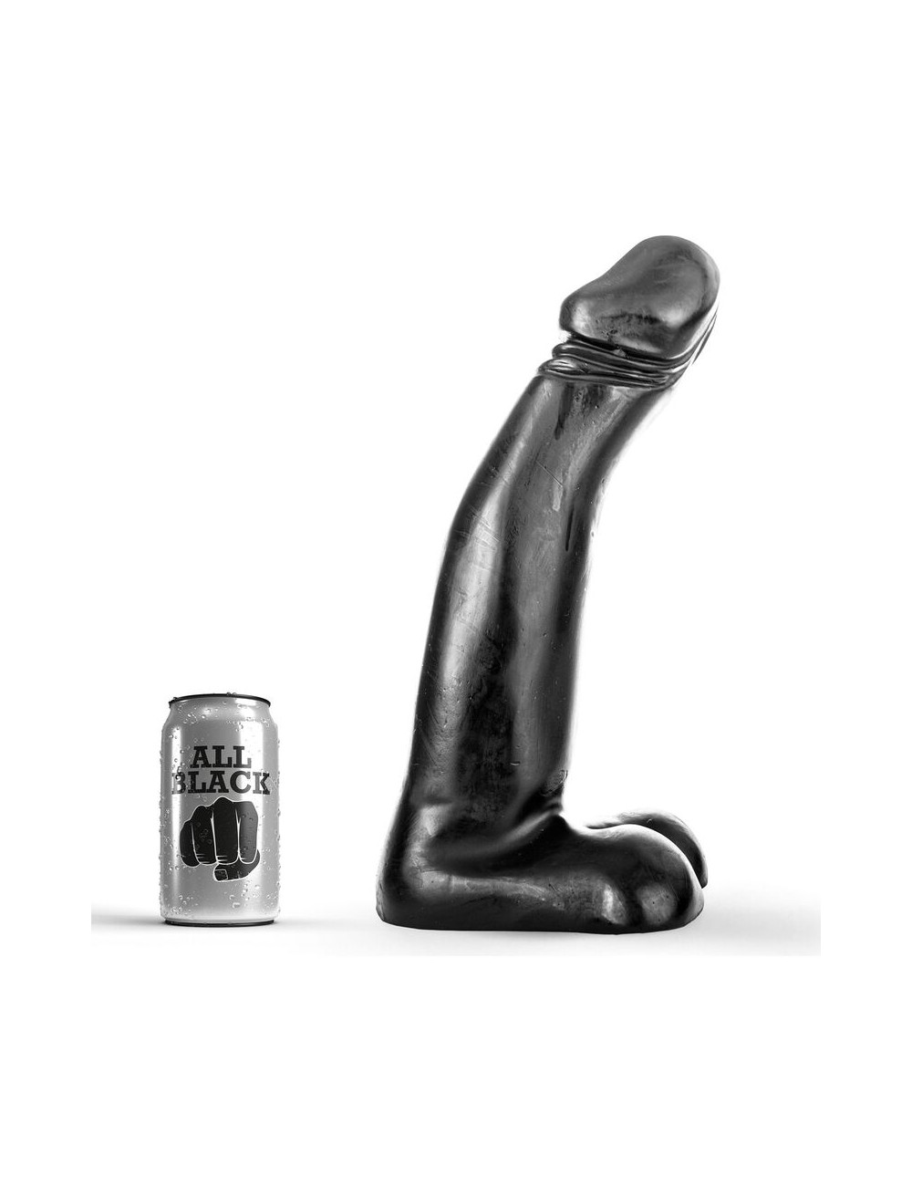 ALL BLACK DILDO REALISTA NEGRO FISTING 29 CM
