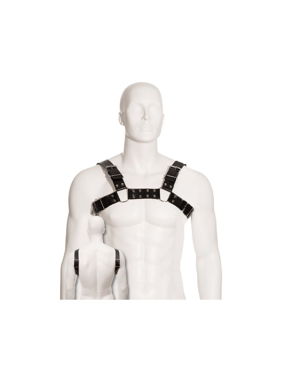 LEATHER BODY BLACK BULL DOG HARNESS LEATHER BODY BLACK BULL DOG HARNESS