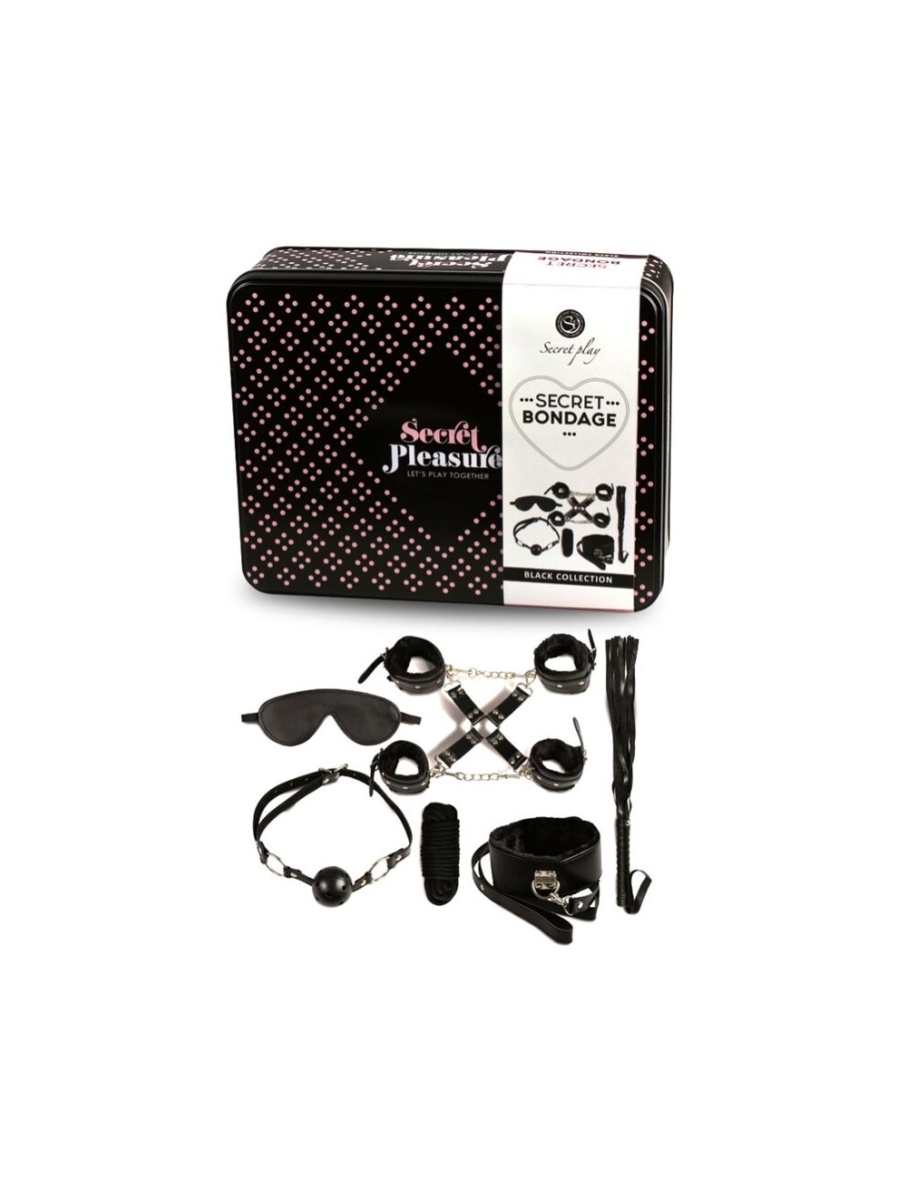 SECRET PLAY BDSM SET 8PCS NEGRO