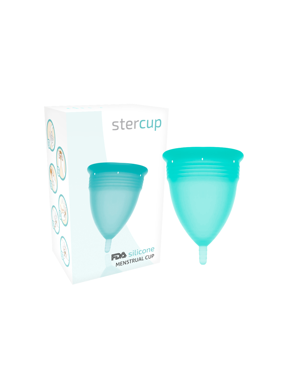 STERCUP COPA MENSTRUAL FDA SILICONE  TALLA L AQUAMARINE