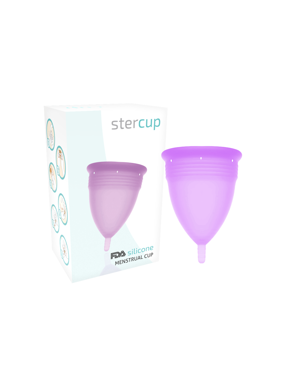 STERCUP COPA MENSTRUAL FDA SILICONE TALLA L LILA STERCUP COPA MENSTRUAL FDA SILICONE TALLA L LILA