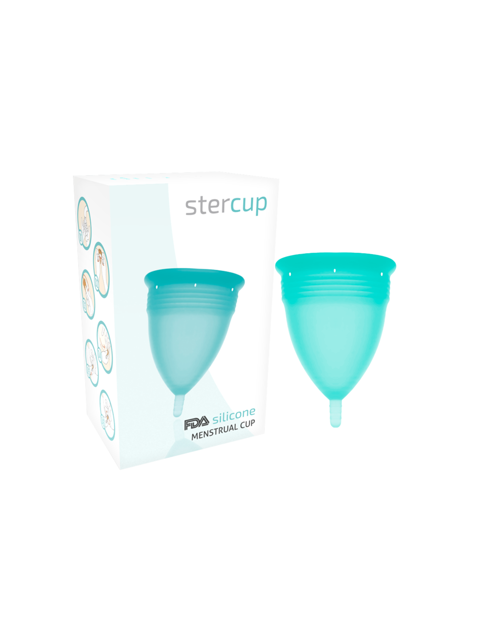 STERCUP COPA MENSTRUAL FDA SILICONE TALLA S AQUAMARINA STERCUP COPA MENSTRUAL FDA SILICONE TALLA S AQUAMARINA