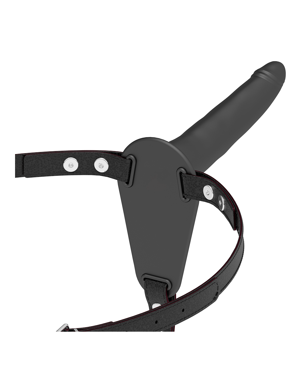 FETISH SUBMISSIVE ARNÉS SILICONA NEGRO 15CM