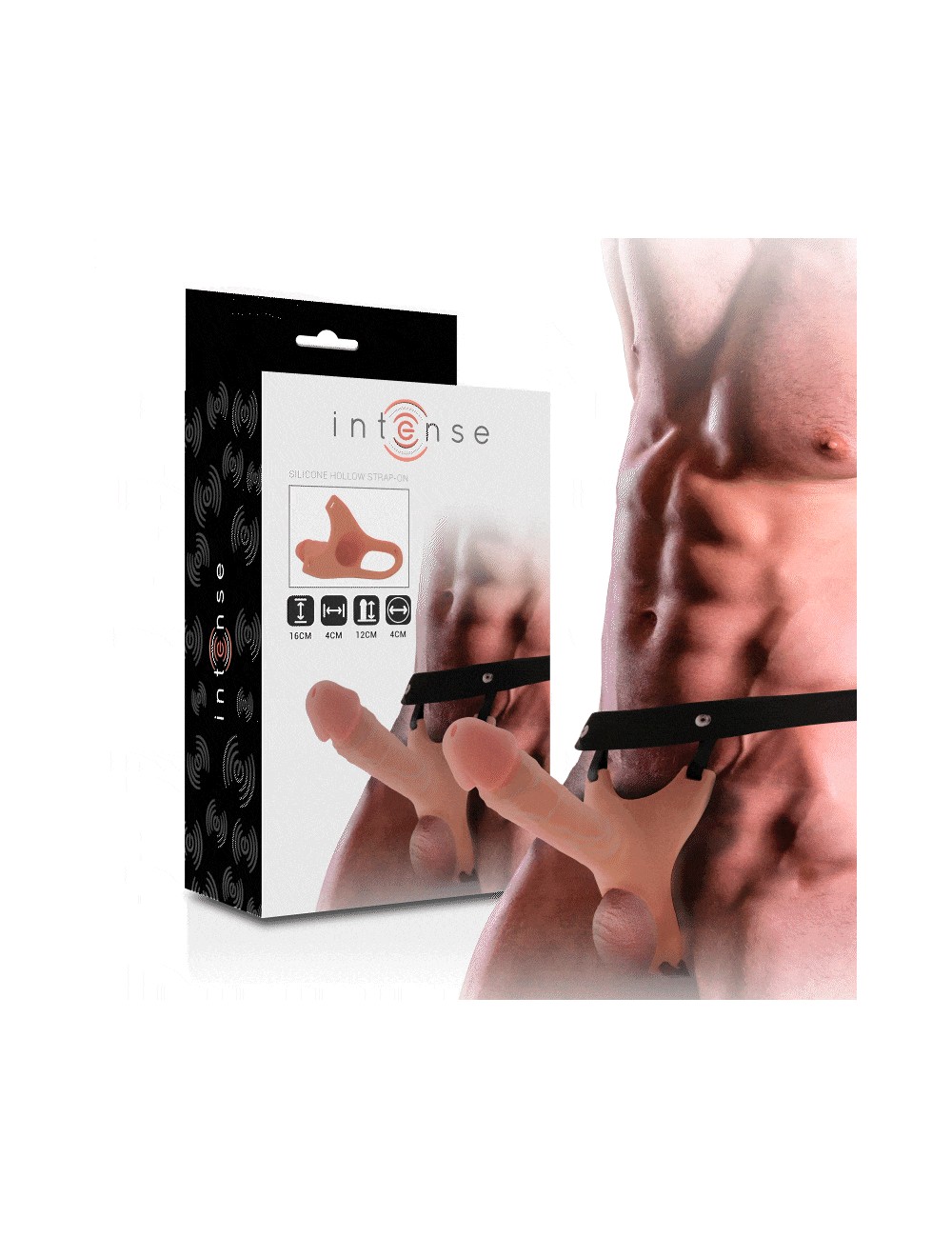 INTENSE - ARNÉS HUECO CON DILDO SILICONA 16 X 3.5 CM