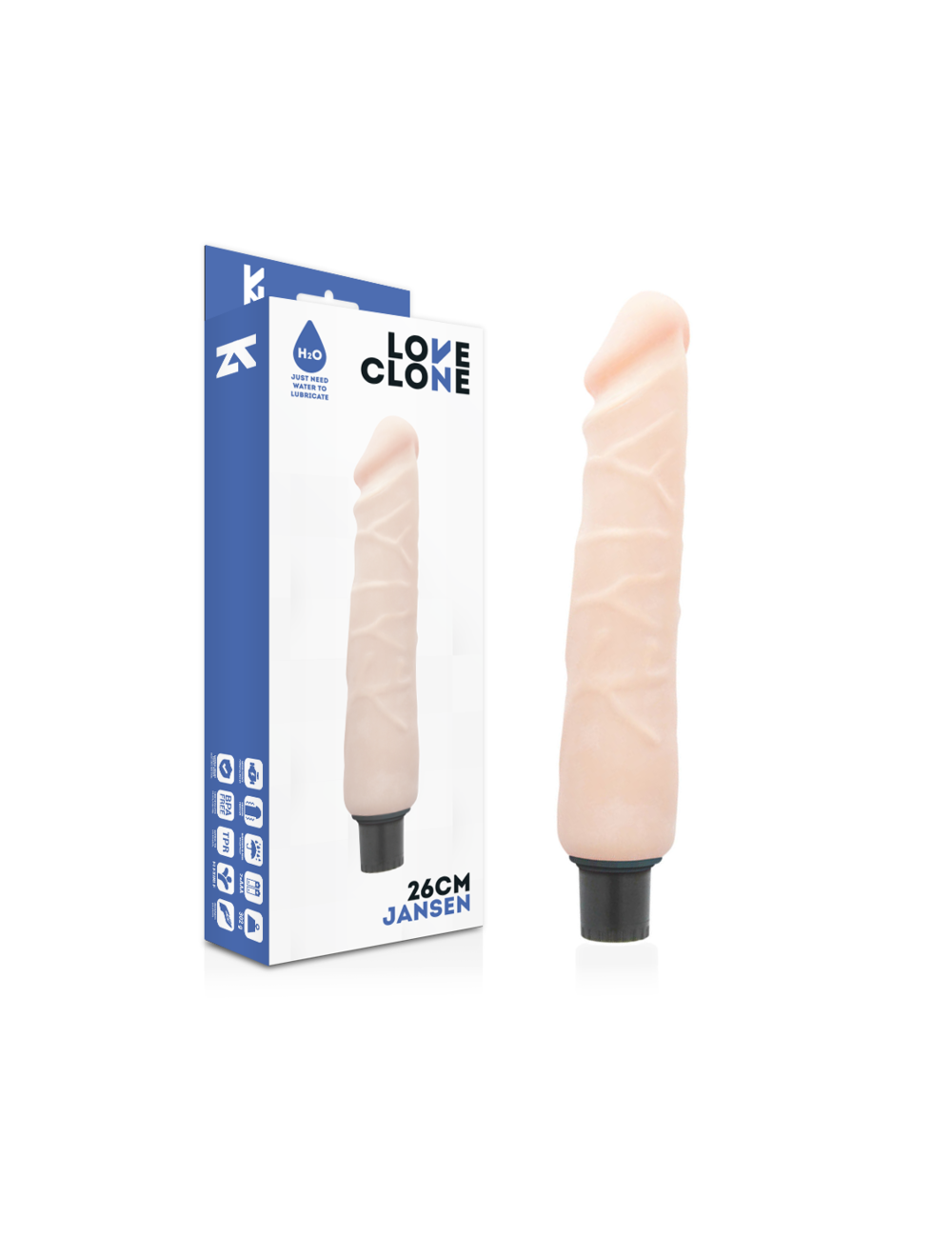 LOVECLONE JANSEN SELF LUBRICATION VIBRADOR 26CM