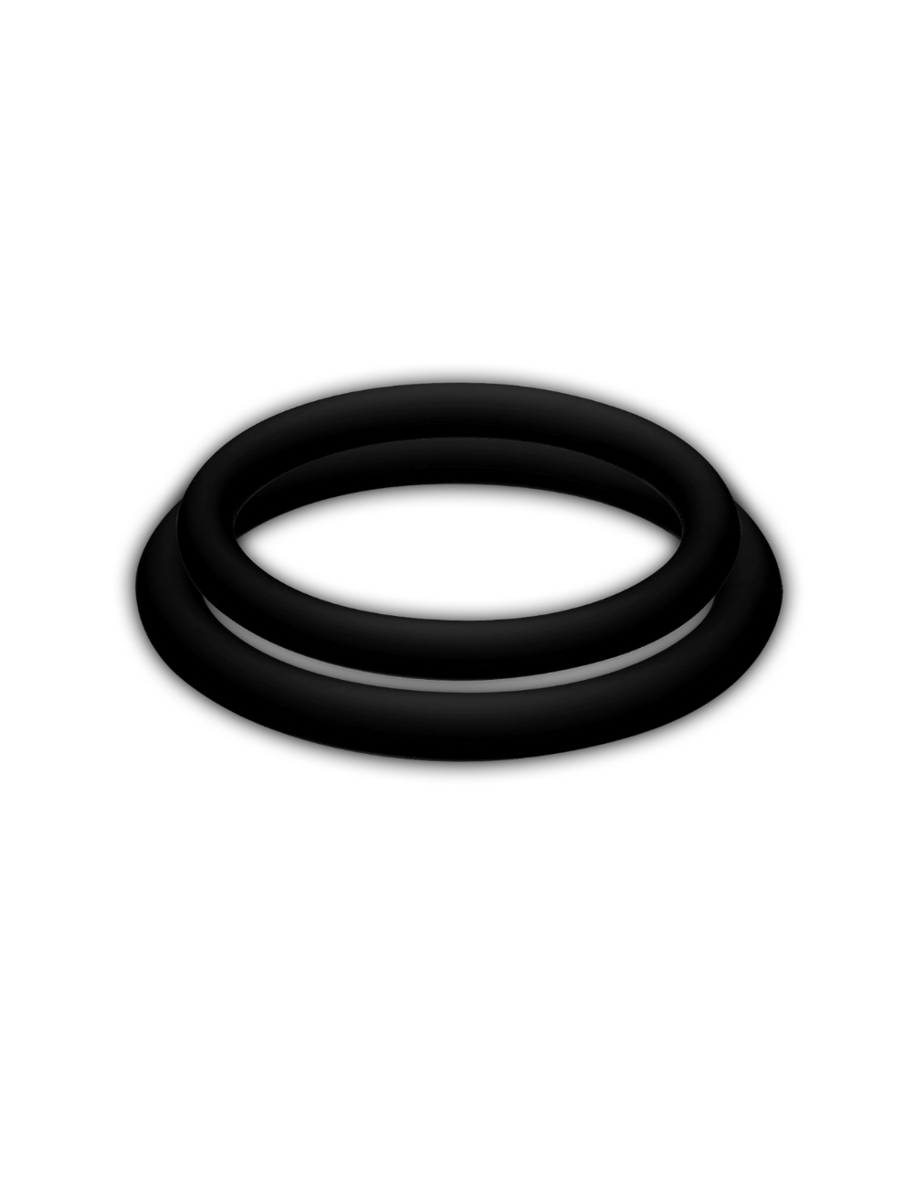POTENZ DUO ANILLOS PARA PENE NEGRO - M