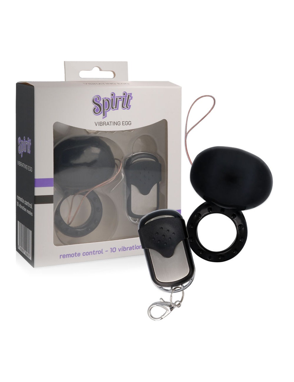 SPIRIT ANILLO VIBRADOR CONTROL REMOTO NEGRO