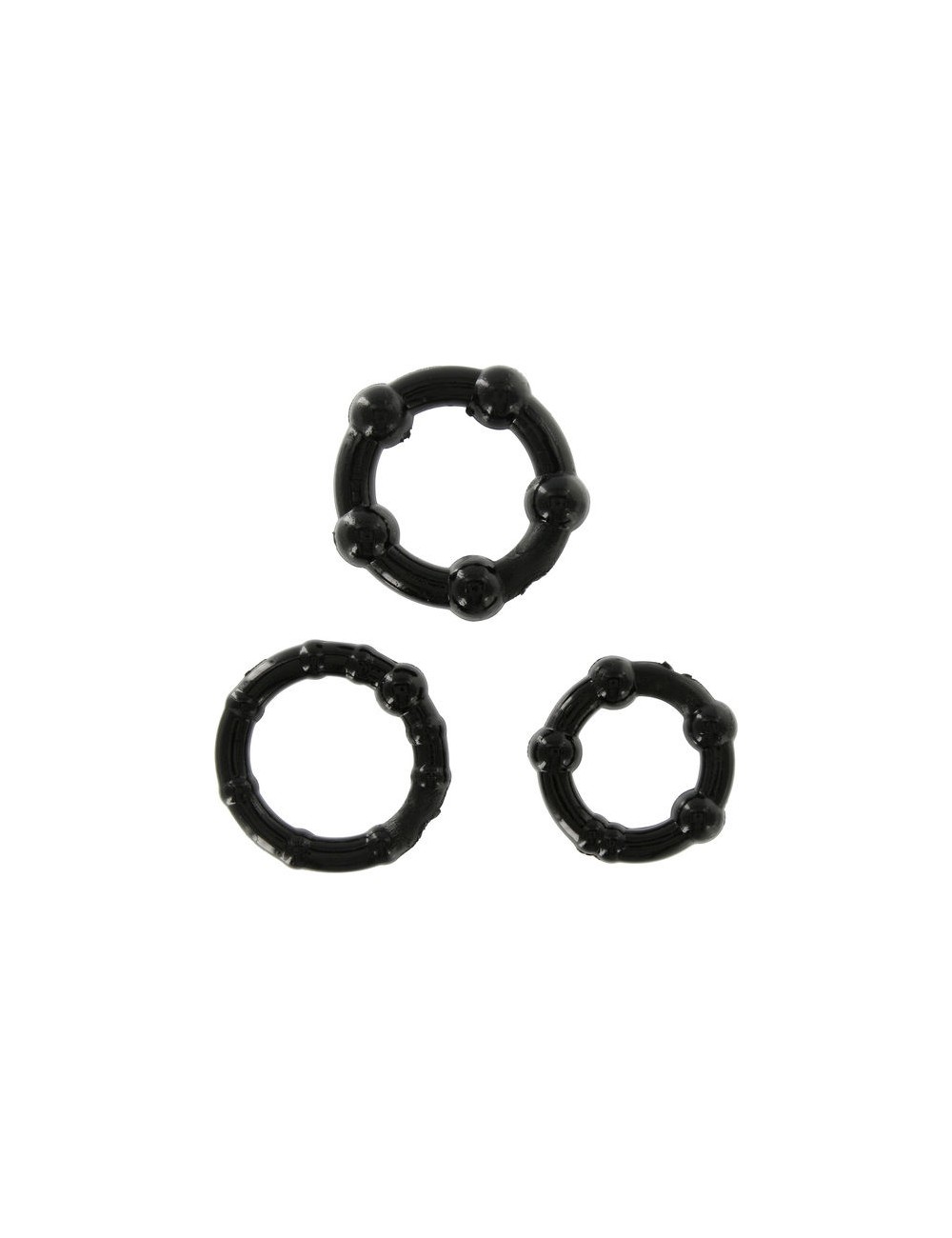 SEVENCREATIONS JUEGO TRES ANILLOS PENE NEGRO
