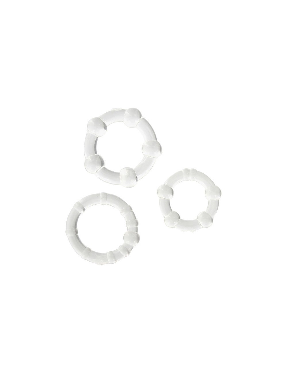 SEVENCREATIONS JUEGO TRES ANILLOS PENE TRANSPARENTE