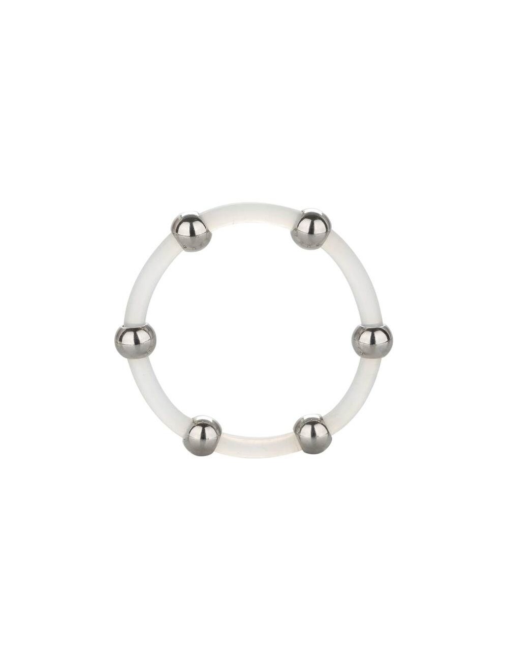 CALEX ANILLO DE SILICONA CON CUENTAS DE ACERO TALLA XL CALEX ANILLO DE SILICONA CON CUENTAS DE ACERO TALLA XL