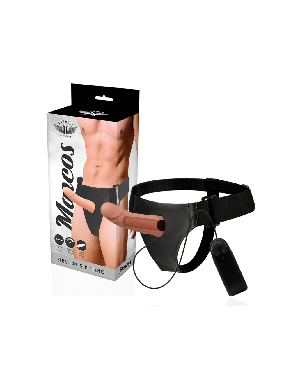 HARNESS ATTRACTION ÁRNES HUECO MARCOS CON VIBRADOR 15 X 5 CM HARNESS ATTRACTION ÁRNES HUECO MARCOS CON VIBRADOR 15 X 5 CM