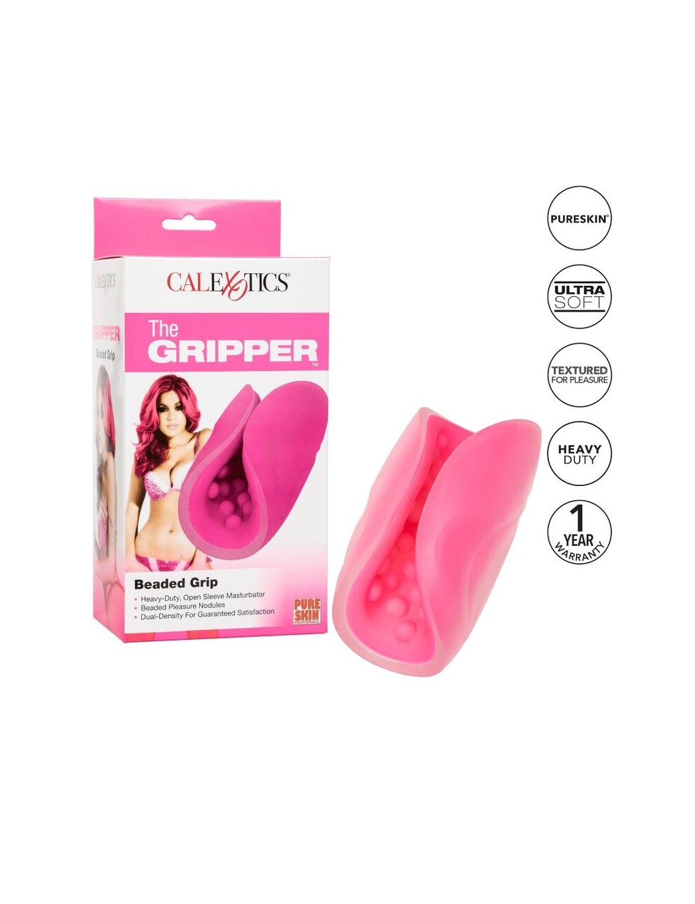 CALEX BEADED GRIP MASTURBADOR TEXTURADO