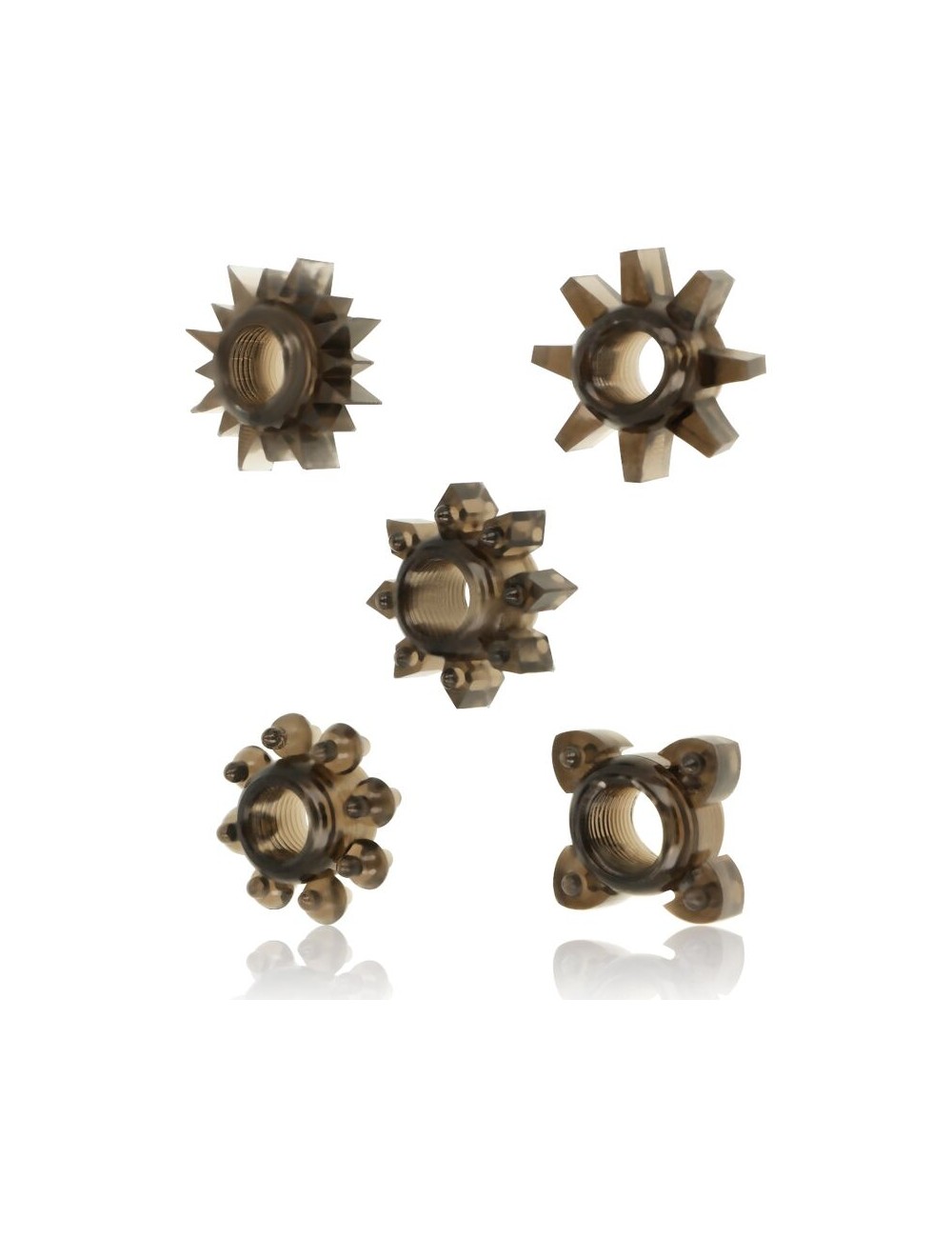 OHMAMA SET 5 ANILLOS SILICONA TESTICULOS Y PENE OHMAMA SET 5 ANILLOS SILICONA TESTICULOS Y PENE