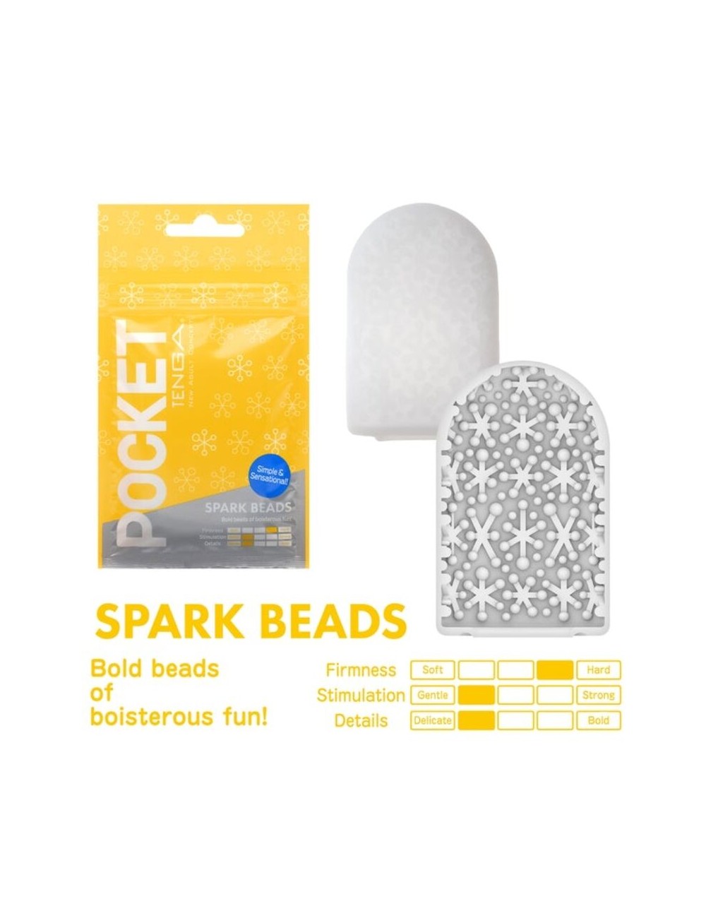 TENGA SPARK BEARDS MASTURBADOR POCKET