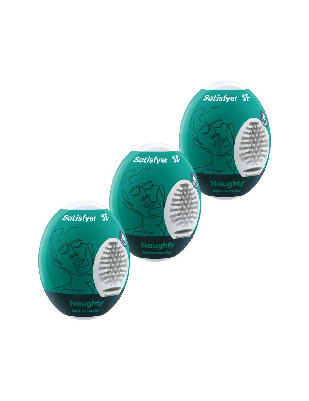 SATISFYER 3 HUEVOS MASTURBADORES - NAUGHTY