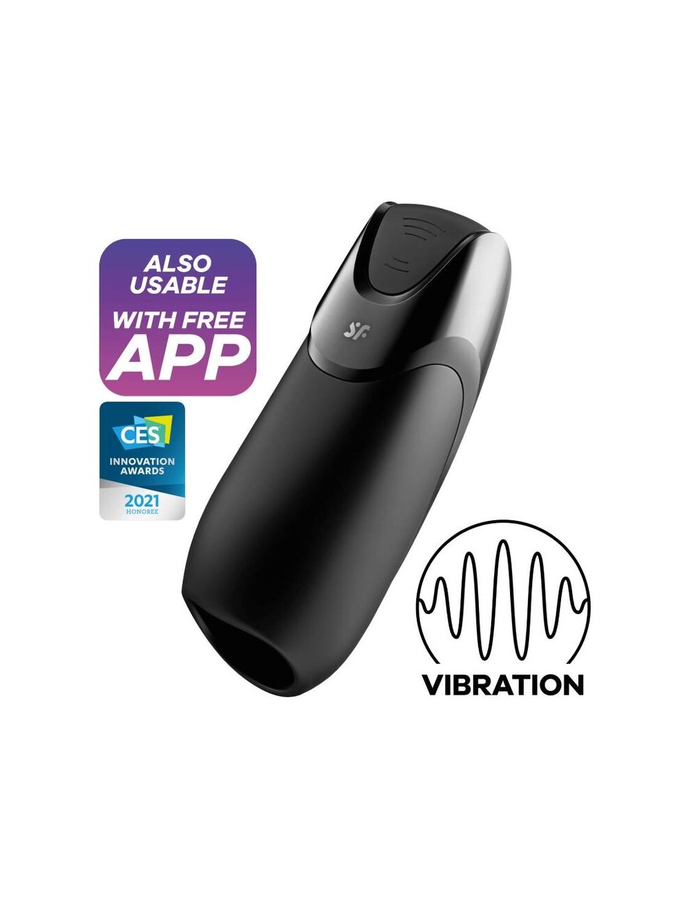 SATISFYER MEN VIBRATION+ - NEGRO