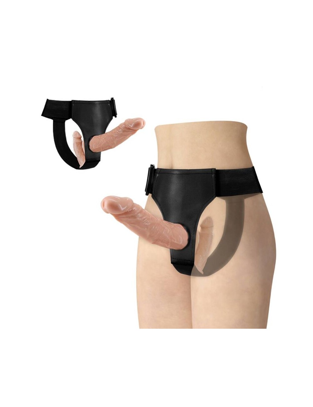 BAILE - ULTRA PASSIONATE HARNESS DOBLES DILDOS CON ARNÉS