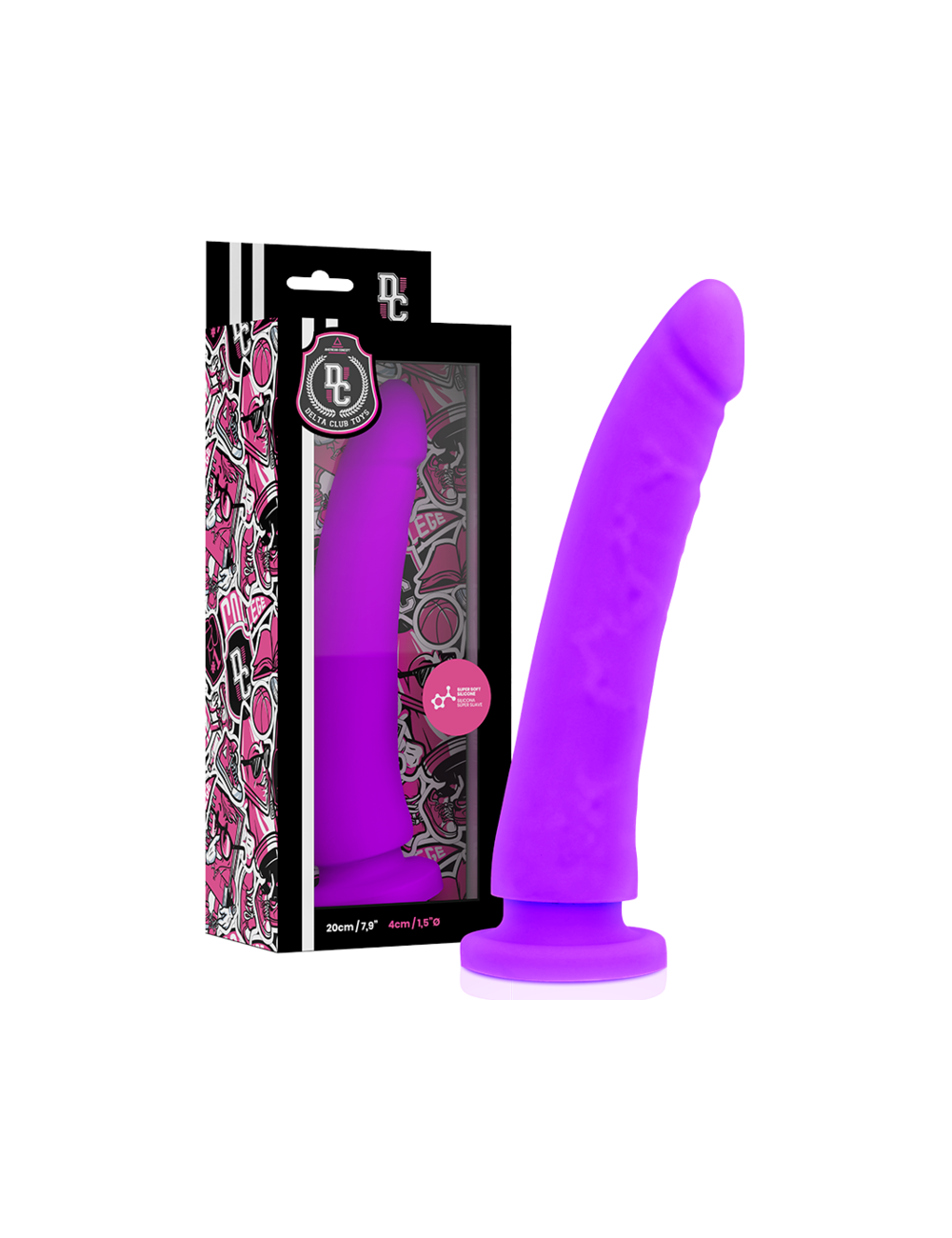 DELTA CLUB TOYS DILDO LILA SILICONA MEDICA 20 X 4 CM DELTA CLUB TOYS DILDO LILA SILICONA MEDICA 20 X 4 CM
