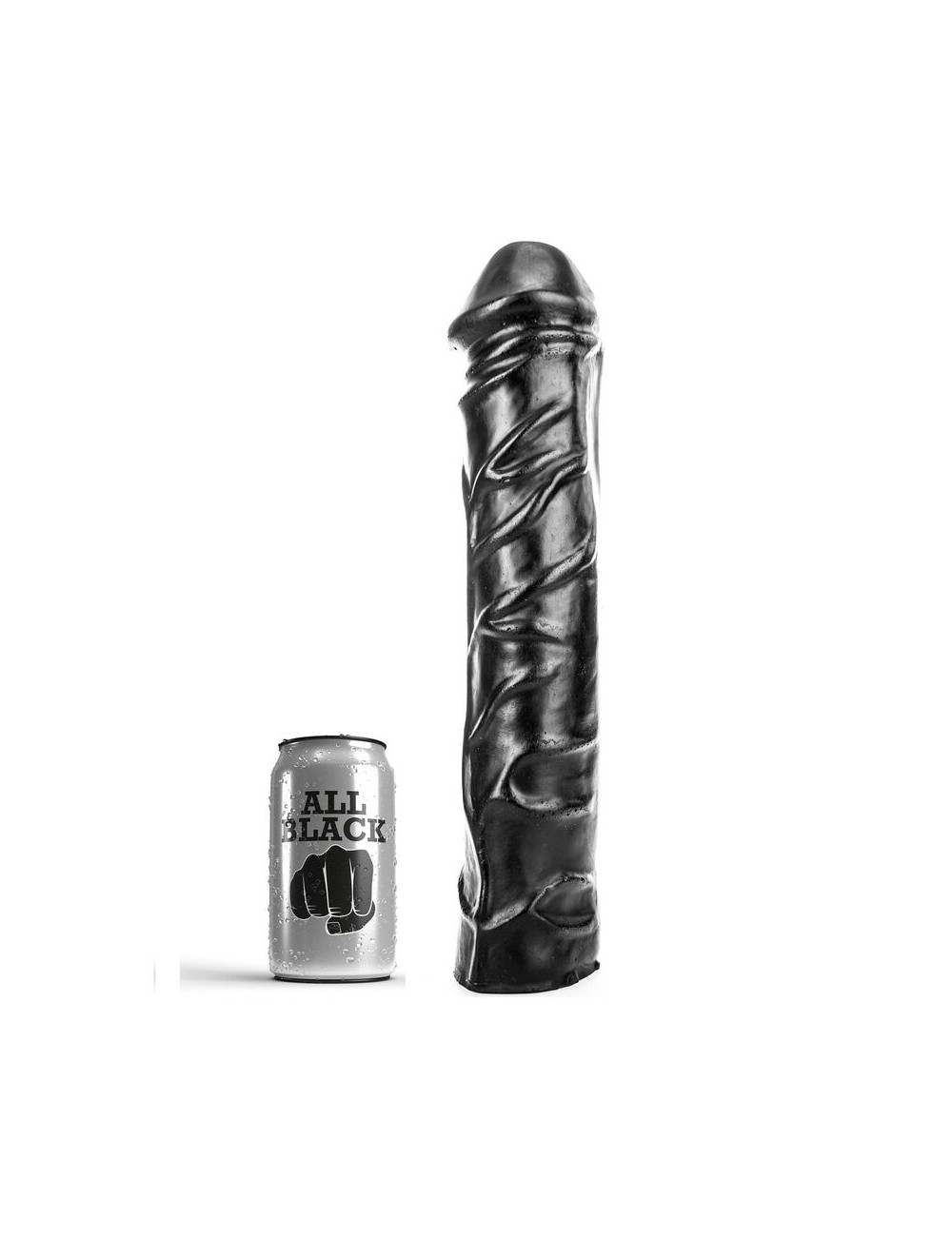 ALL BLACK  DILDO GIGANTE FISTING  SUAVE 32 CM