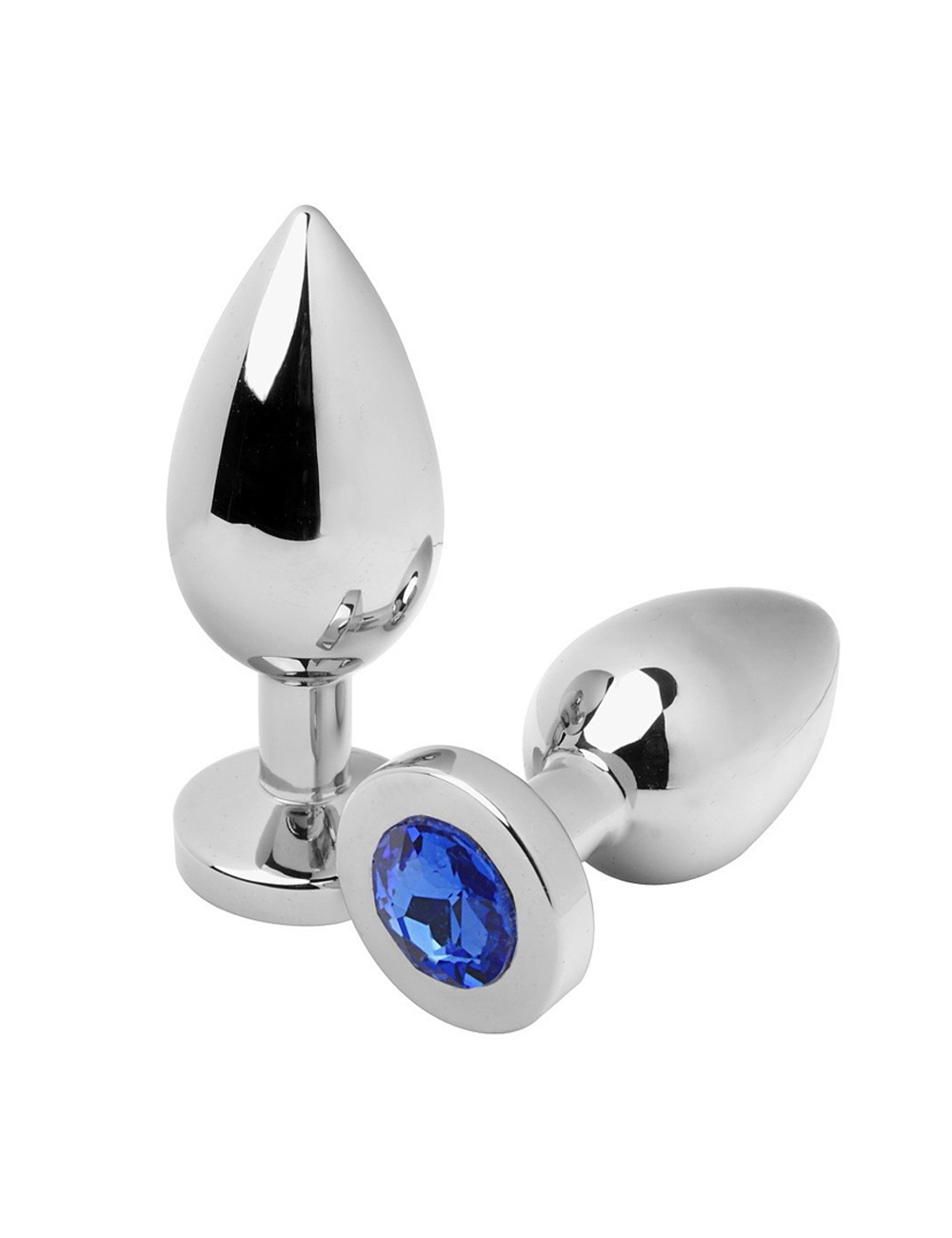 METALHARD ANAL PLUG DIAMOND BLUE SMALL 5.71CM