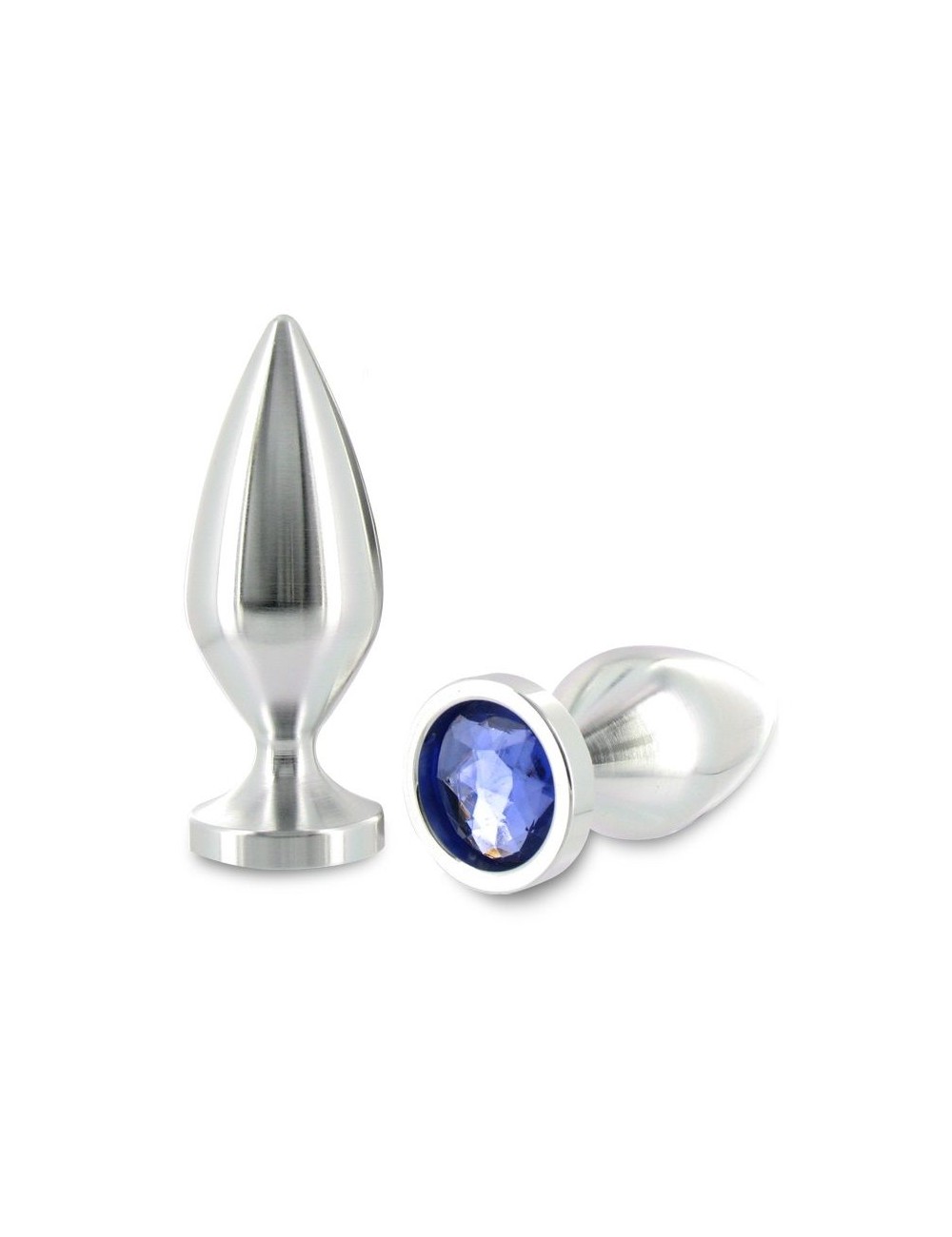 METALHARD ANAL PLUG ALIMINUM COLOR CRISTAL MEDIANO 8.89CM
