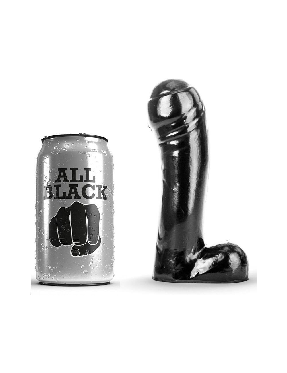 ALL BLACK DILDO NEGRO 15CM