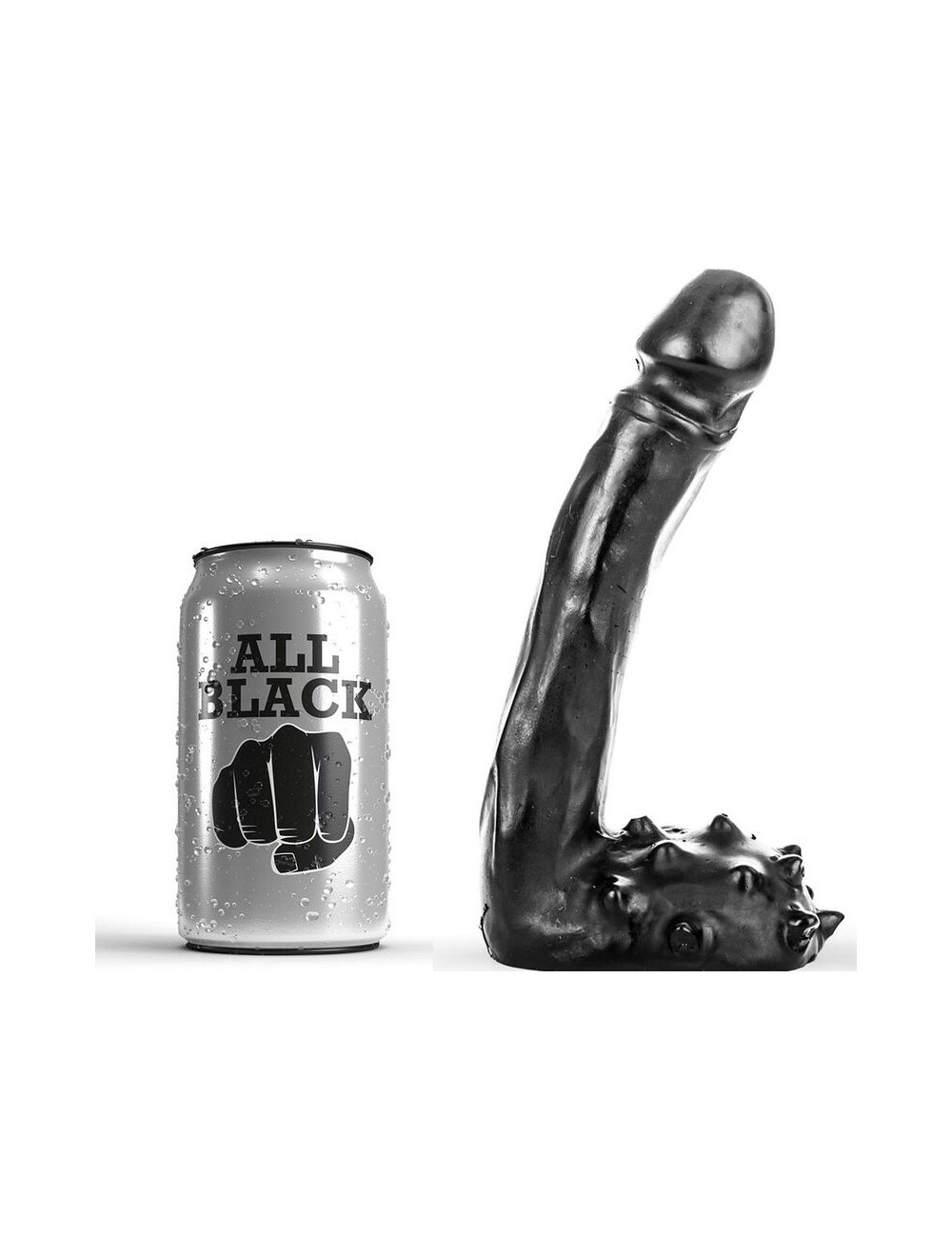 ALL BLACK DILDO REALISTICO 19CM