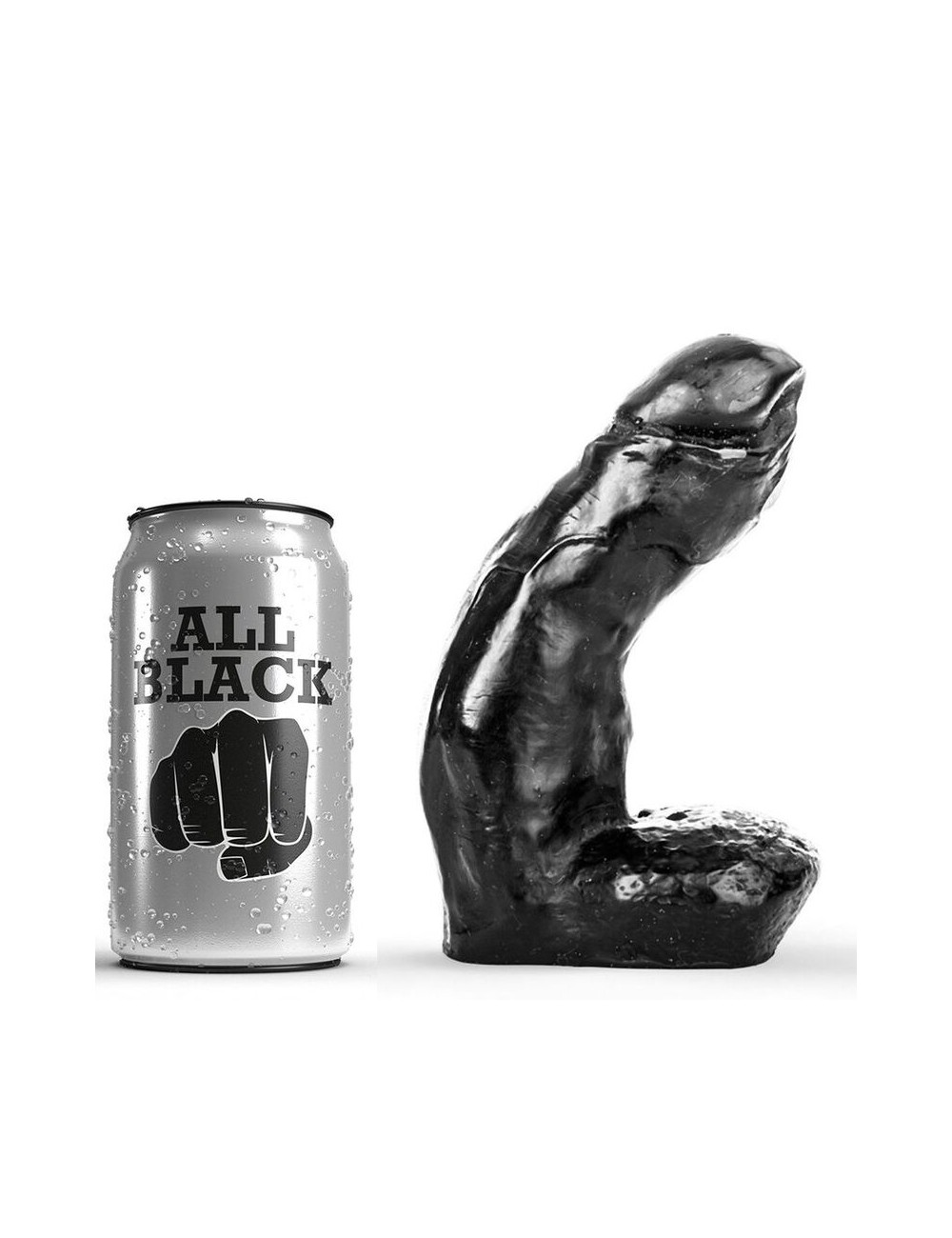 ALL BLACK DILDO REALISTICO 15CM