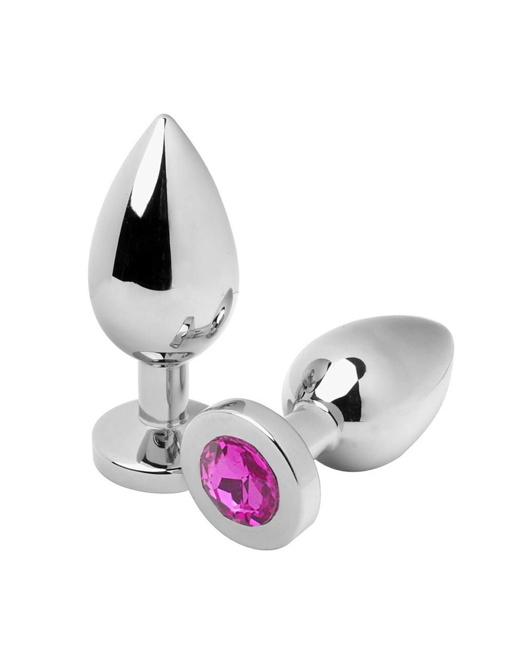 METALHARD ANAL PLUG DIAMOND ROSA SMALL 5.71CM