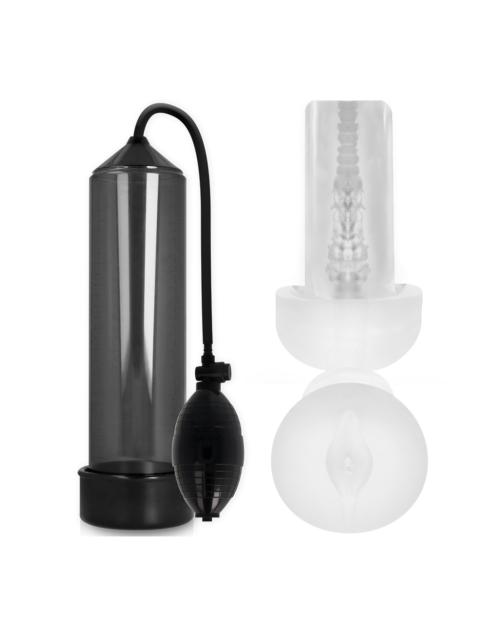 PUMP ADDICTED RX3 BOMBA ERECCIÓN NEGRO CON MASTURBADOR