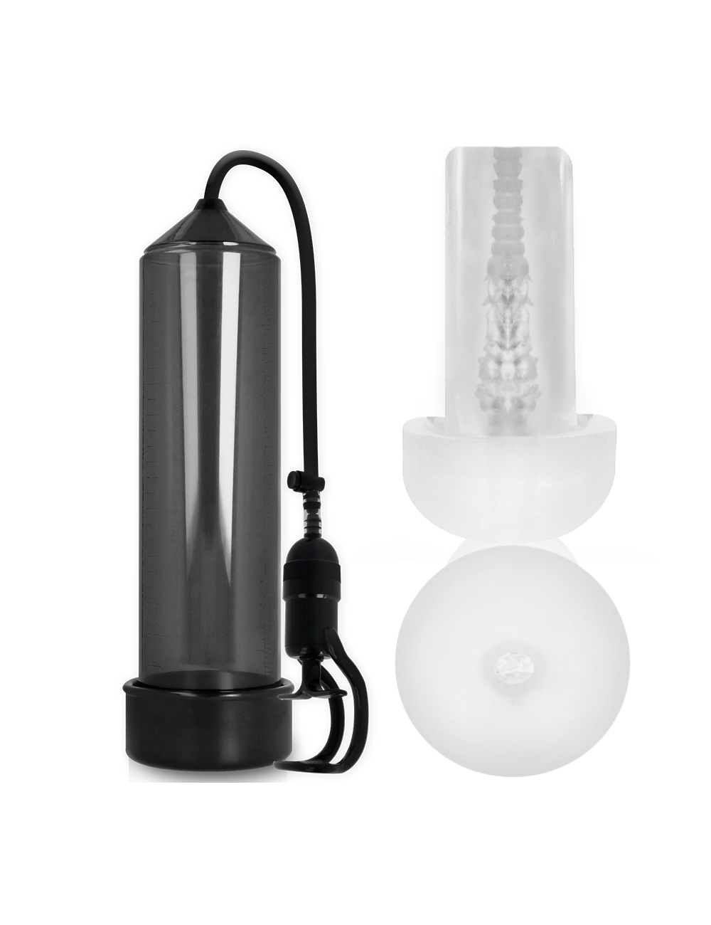 PUMP ADDICTED BOMBA ERECCIÓN RX5 BLACK CON MASTURBADOR