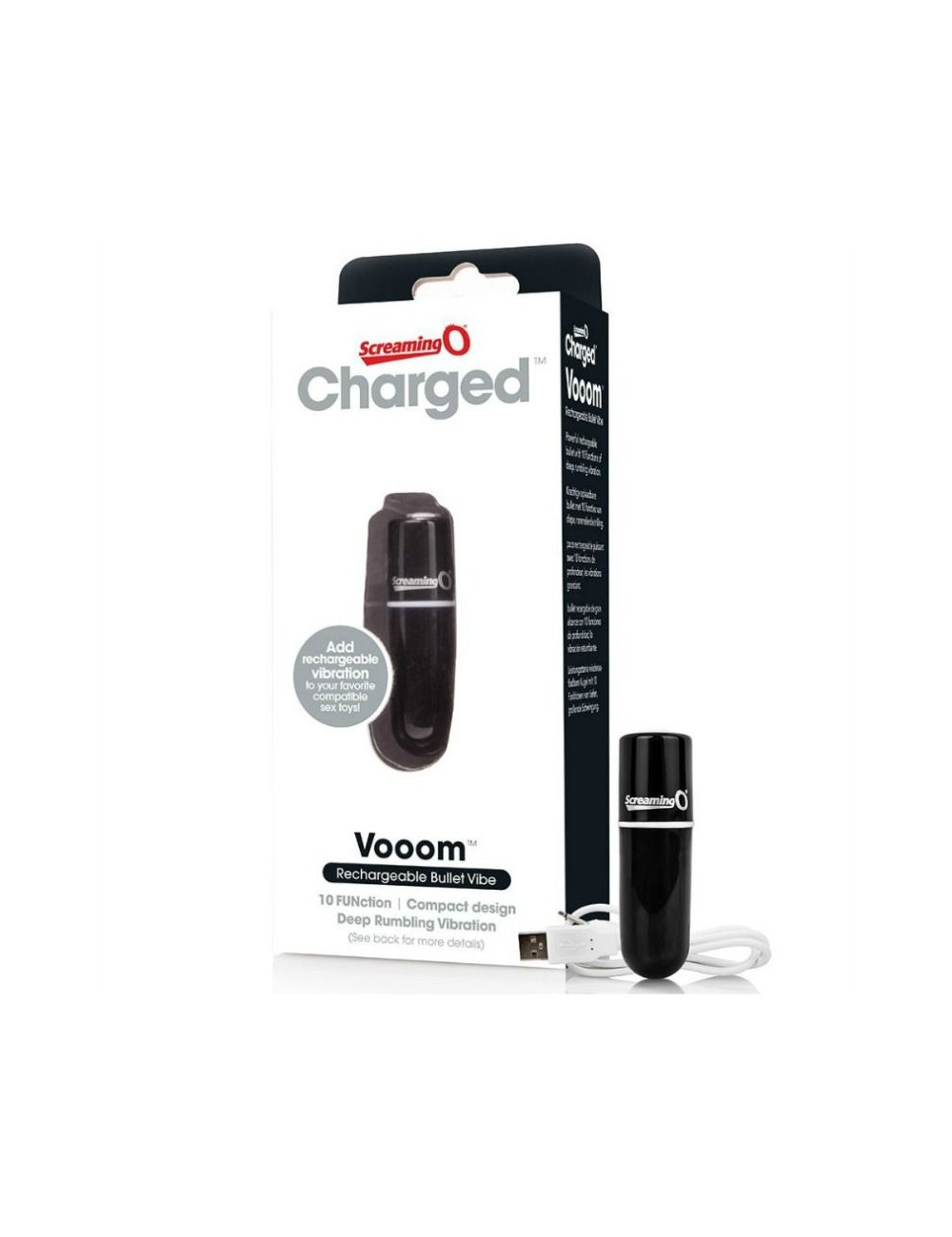 SCREAMING O BALA VIBRADORA RECARGABLE VOOOM NEGRO SCREAMING O BALA VIBRADORA RECARGABLE VOOOM NEGRO