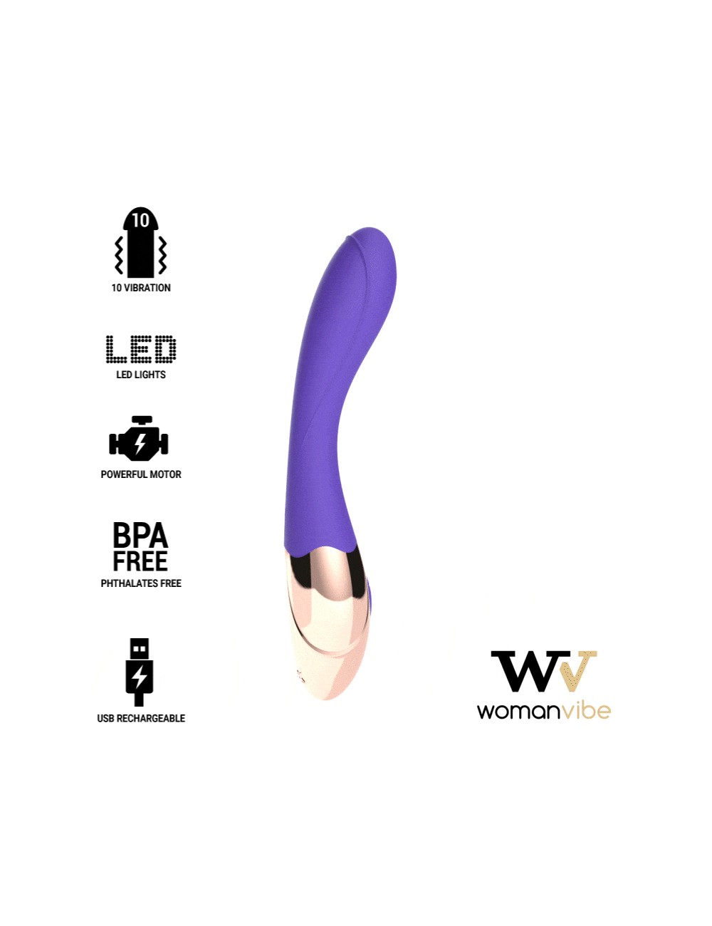 WOMANVIBE SUNNY VIBRADOR RECARGABLE SILICONA WOMANVIBE SUNNY VIBRADOR RECARGABLE SILICONA