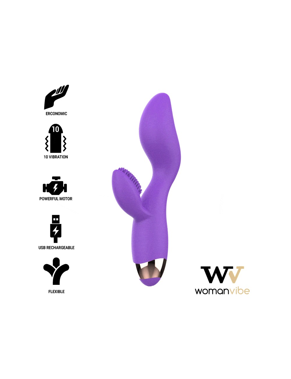 WOMANVIBE DONNA VIBRADOR SILICONA RECARGABLE WOMANVIBE DONNA VIBRADOR SILICONA RECARGABLE