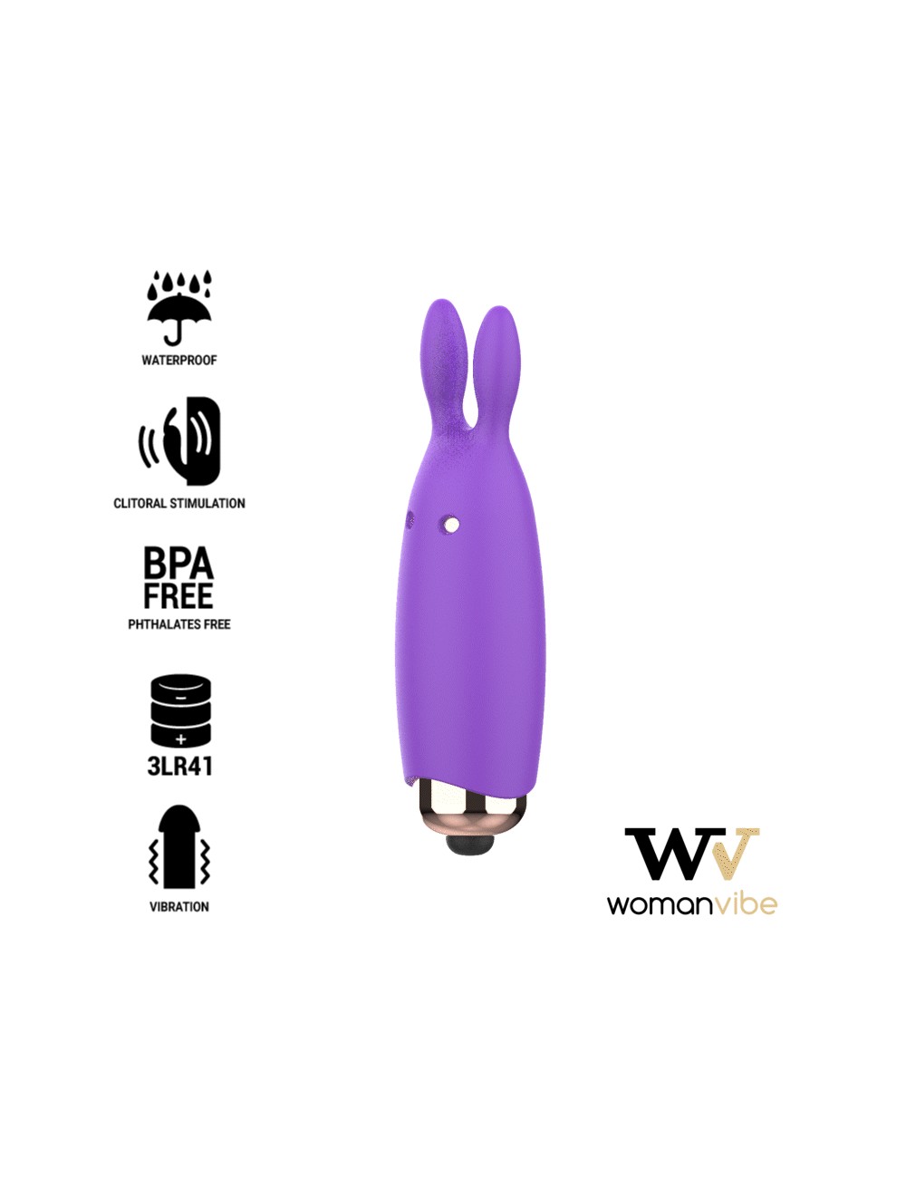 WOMANVIBE BUGSY ESTIMULADOR RABBIT SILICONA WOMANVIBE BUGSY ESTIMULADOR RABBIT SILICONA