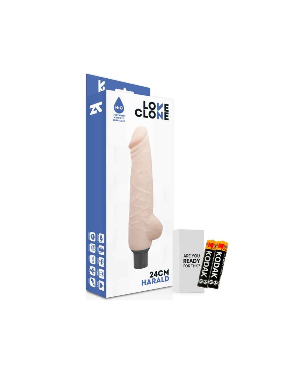 LOVECLONE HARALD SELF LUBRICATION VIBRADOR 24CM