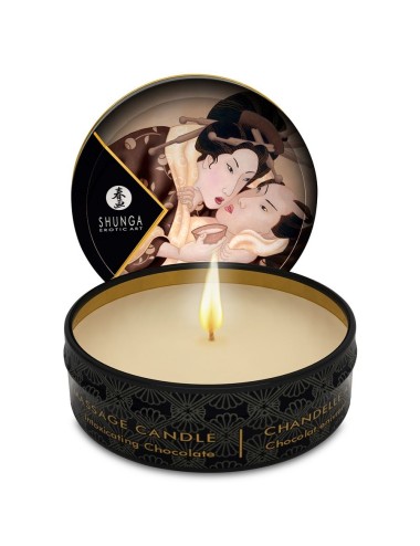 SHUNGA MINI CARESS BY CANDELIGHT VELA MASAJE CHOCOLATE 30ML