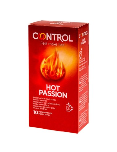 CONTROL HOT PASSION PRESERVATIVOS EFECTO CALOR 10 UNIDADES