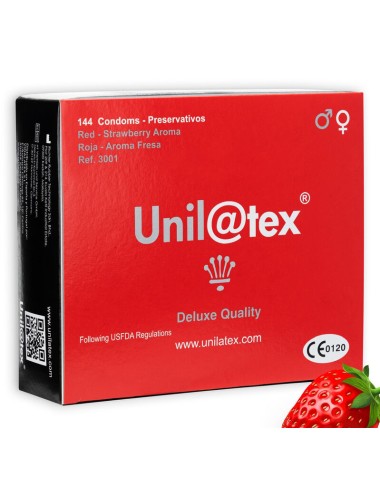 UNILATEX PRESERVATIVOS ROJOS/FRESA 144 UDS