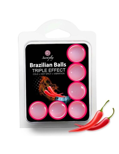 SECRET PLAY SET 6 BRAZILIAN BALLS TRIPLE EFECTO