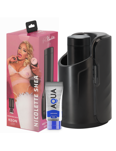 KIIROO KEON + FEEL NICOLETTE SHEA STROKER + LUBRICANTE AQUA QUALITY 50 ML