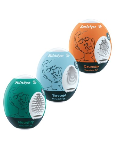 SATISFYER 3 HUEVOS MASTURBADORES - NAUGHTY