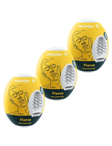 SATISFYER 3 HUEVOS MASTURBADORES - FIERCE