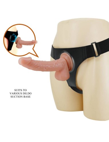 PRETTY LOVE - HARNESS BRIEFS ARNÉS UNIVERSAL CON DILDO KEVIN 19 CM NATURAL