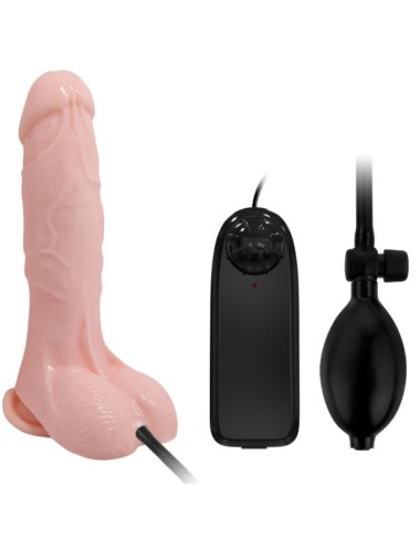 DILDO REALISTICO VIBRADOR E INFLABLE 18.8 CM