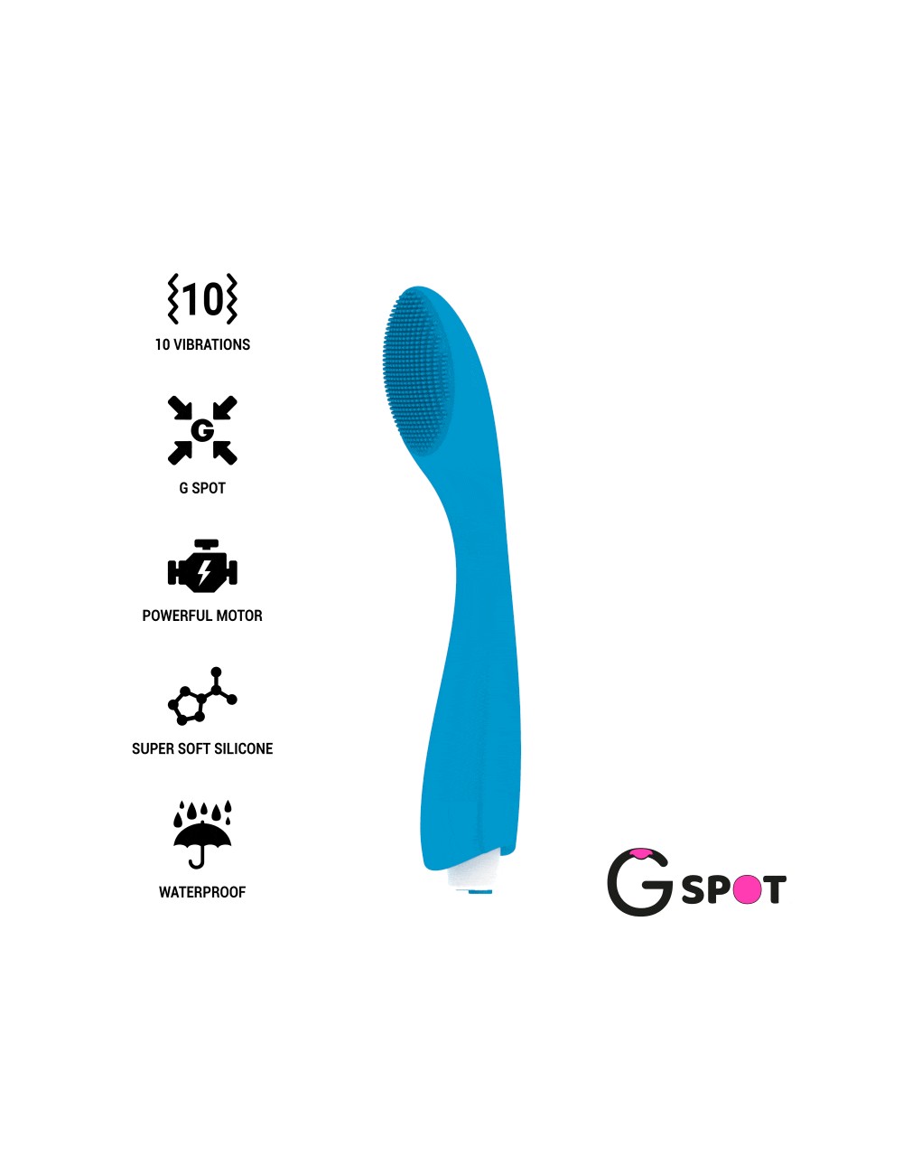 G-SPOT GYLBERT VIBRADOR PUNTO G AZUL TURQUESA
